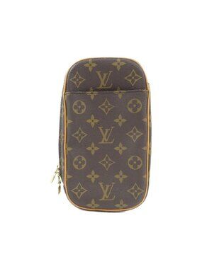 Louis Vuitton Monogram Pochette Gange Shoulder Bag Brown Marron